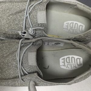 Hey Dude Sparkly Silver Shoes